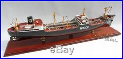 Texaco North Dakota Oil Tanker 34 Handmade Wooden Oil Tanker Ship Model NEW