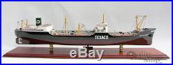 Texaco North Dakota Oil Tanker 34 Handmade Wooden Oil Tanker Ship Model NEW