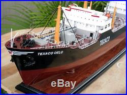 Texaco Oslo Oil Tanker Ship Model Handmade Wooden Ship Model