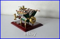 The V4-cylinder steam engine (with Steam boiler feed pump) Free Shipping