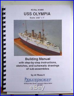 U. S. S. OLYMPIA CRUISER by BLUEJACKET SHIP CRAFTERS KIT #K1895-LTD. EDITION