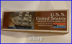 U. S. S. United States Ship Vintage Monogram Model Kit 1/120 Scale #3706
