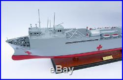 USNS Comfort T-AH 20 Hospital Ship Handmade Display Wooden Ship Model NEW