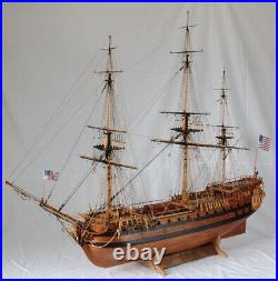 USS Bonhomme Richard Scale 148 58 Pear+Boxwood TOP Version Wood Model Ship Kit