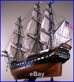USS CONSTITUTION 44 wood model ship large scaled American sailing boat