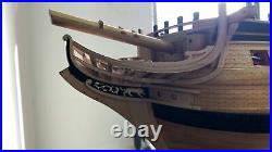 USS Confederacy ship boxwood carvings and figurehead Wooden model ship fittings