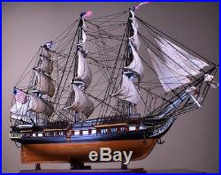 USS Constitution 36 wood model ship historic American tall sailing boat