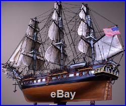 USS Constitution 36 wood ship model sailing tall boat