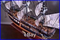 USS Constitution 36 wood ship model sailing tall boat