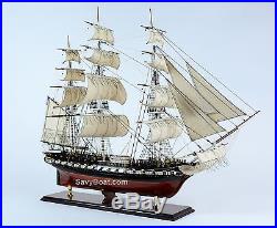 USS Constitution Old Ironsides 37 Handmade Wooden Tall Ship Model Scale 1100
