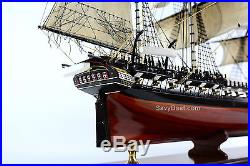 USS Constitution Old Ironsides 37 Handmade Wooden Tall Ship Model Scale 1100