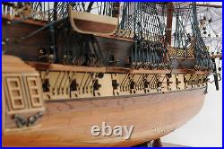 USS Constitution Old Ironsides Tall Ship Model 38 with Table Top Display Case New