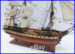 USS Constitution Tall Ship Assembled 35 Built Wooden Model Ship