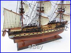 USS Constitution Tall Ship Assembled 38 Built Wooden Model Boat