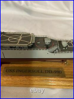 USS Ingersoll DD-990 Spruance Destroyer War Ship Display Model