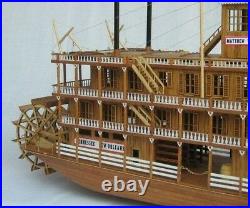 USS MISSISSIPPI 1870 Scale 1/100 21 inch wood ship model kit steamboat