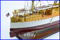 USS Maine ACR-1 US Navy Armored Cruiser Wooden Ship Model 39