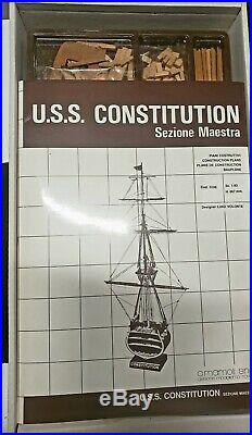 Uss Constitution Sezione Maestra Model Ship, Midship Section, C. Mamoli, New In Box