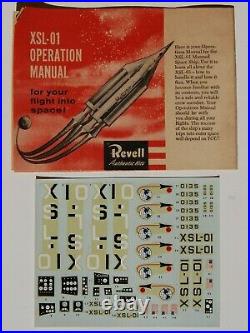 Very Rare Revell Xsl-01 Manned Space Ship (1957) S Kit Missing One Part