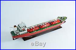 Vessel Red Dragon Gas Tanker Handmade Wooden Ship Model 39