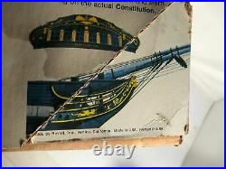 Vintage 1966 Revell USS Constitution Old Ironsides H398 Model Billowing Ship Kit