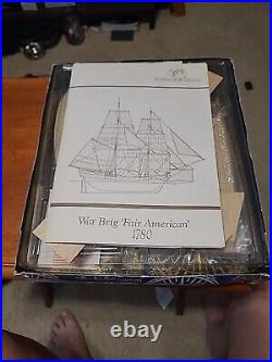 Vintage Authentic Models Holland WAR BRIG'FAIR AMERICAN' 1780 PRE-OWNED UNBUILT