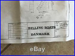 Vintage Billing Boats Ship Model Mercantic Denmark VHT Complete
