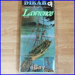 Vintage Dikar Lawrence American Brig Ship 155 Scale Wood Ship Model Kit