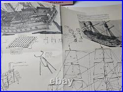 Vintage La Pomone Wood Ship Model Kit French Frigate 1690 Scale 170 STEINGRABER