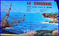 Vintage Mantua La Couronne Ship Model Kit Scale 1100