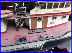 Vintage RC, Fire Boat Ship Model, the firefighter, nyfd, new York, huge, 5 foot, museum