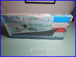 Vintage SS France Oceanliner Ship Model Kit NOS Sealed