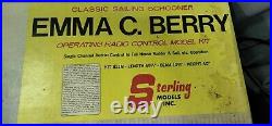 Vintage Sterling Emma C. Berry Classic Sailing Schooner RC Balsa Ship Model Kit