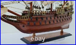 Vintage Wooden Ship Model Wasa Handmade Kit Decoration