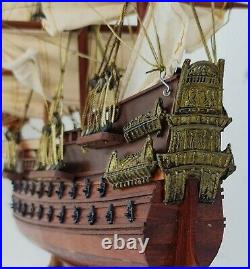 Vintage Wooden Ship Model Wasa Handmade Kit Decoration