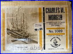 Vintage wood ship kit Charles W. Morgan whaling ship No. 1809 NOS