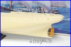 Vtg Iamai Heller Gorch Fock Model Kit 1/150 Scale 3 Masted Bark Hull Started