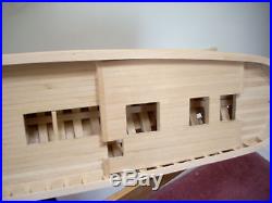 WOODEN MODEL SAILING SHIP/BOAT HULL, by Master Builder, Great Nautical Decor