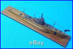 WW2 Italy Italian Ship Boat Submarine Wood Wooden Model Toy Navy Decor with Box