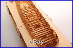Wooden 3d Laser Cut Scale 1/48 La Belle 1682 Full Ribs boat ship model kit