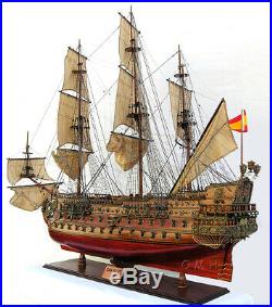 XL San Felipe Tall Ship Model 56 Wooden Fully Built Spanish Galleon Vessel New
