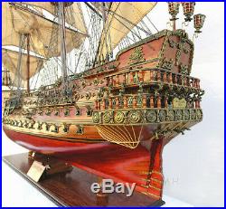 XL San Felipe Tall Ship Model 56 Wooden Fully Built Spanish Galleon Vessel New