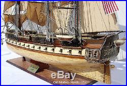 XL USS Constitution Wooden Tall Ship Model 59 Old Ironsides Fully Assembled New